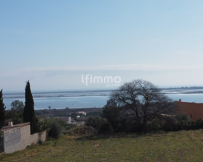 Terrain à La Palme – Vue imprenable mer & étangs - Dji 0118