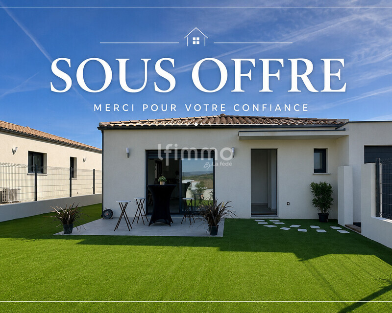 Maison T4 de 100 m² proche Lézignan-Corbières , jardin, garage  - Sous offre ferrals