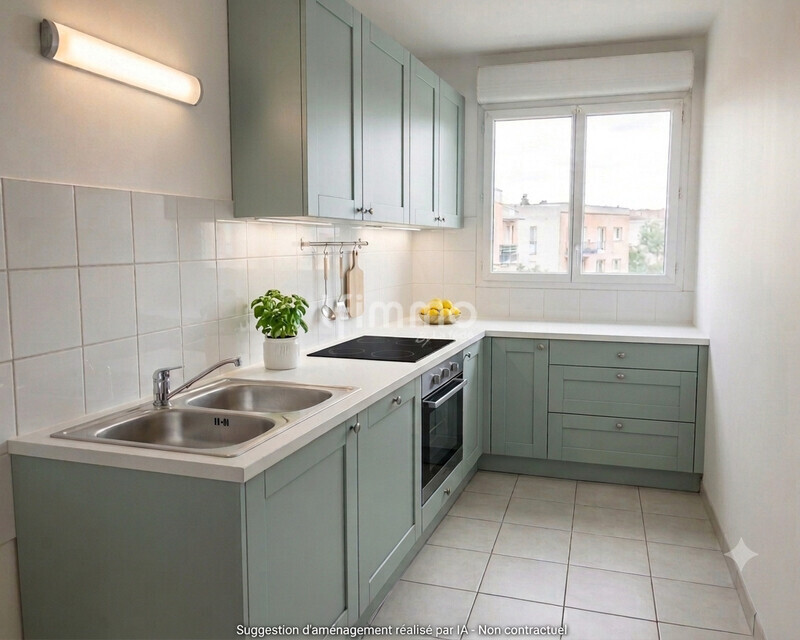 Avenue Magellan - Studio 35m², balcon, box - Créteil - Cuisine - photo non contractuelle