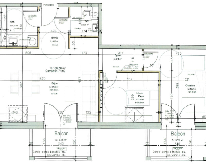 Magnifique F3 récent - Bouxwiller (67330) - Plan appartement