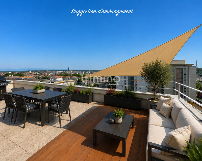 Attique 3 pièces avec 50m2 de terrasse rooftop  - Terrasse aménagée 