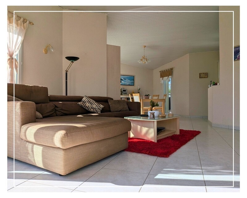 Tharon-Plage – maison de plain-pied, 113 m² - Pièce de vie environ 40 m² exposition SUD/OUEST