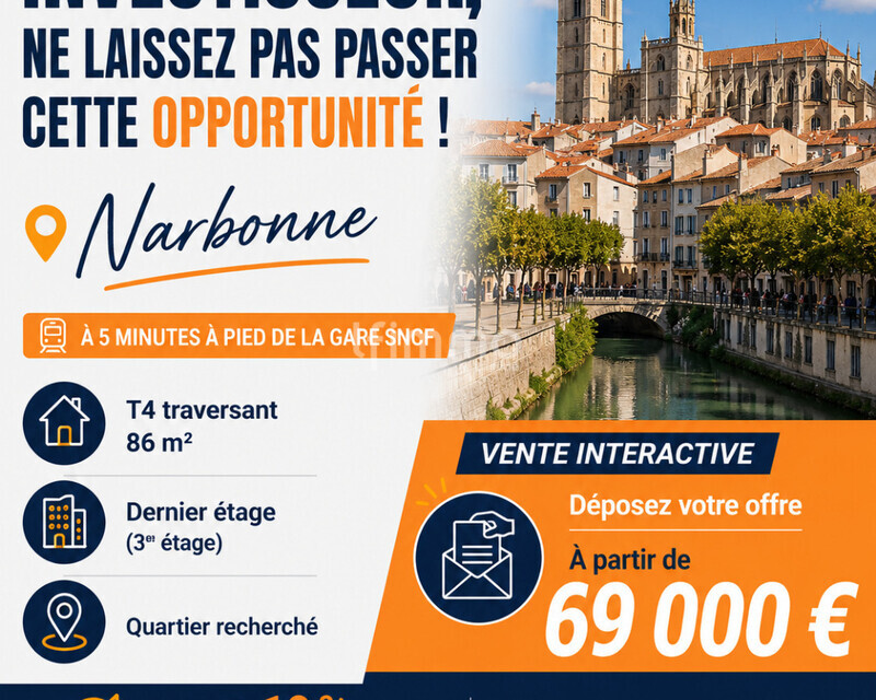 t4 86 m² centre Narbonne dès 800€/m2 - 1