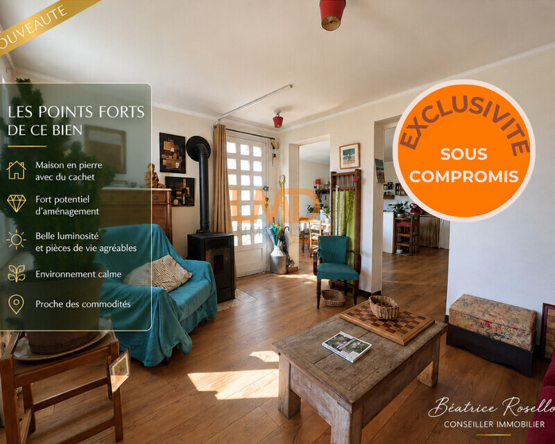 Maison de village en pierre – Fort potentiel – Centre village - Compromis